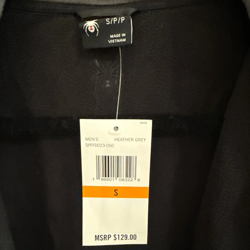 Men's Spyder Performance Jacket S Heather Gray Black - Picture 4 of 6